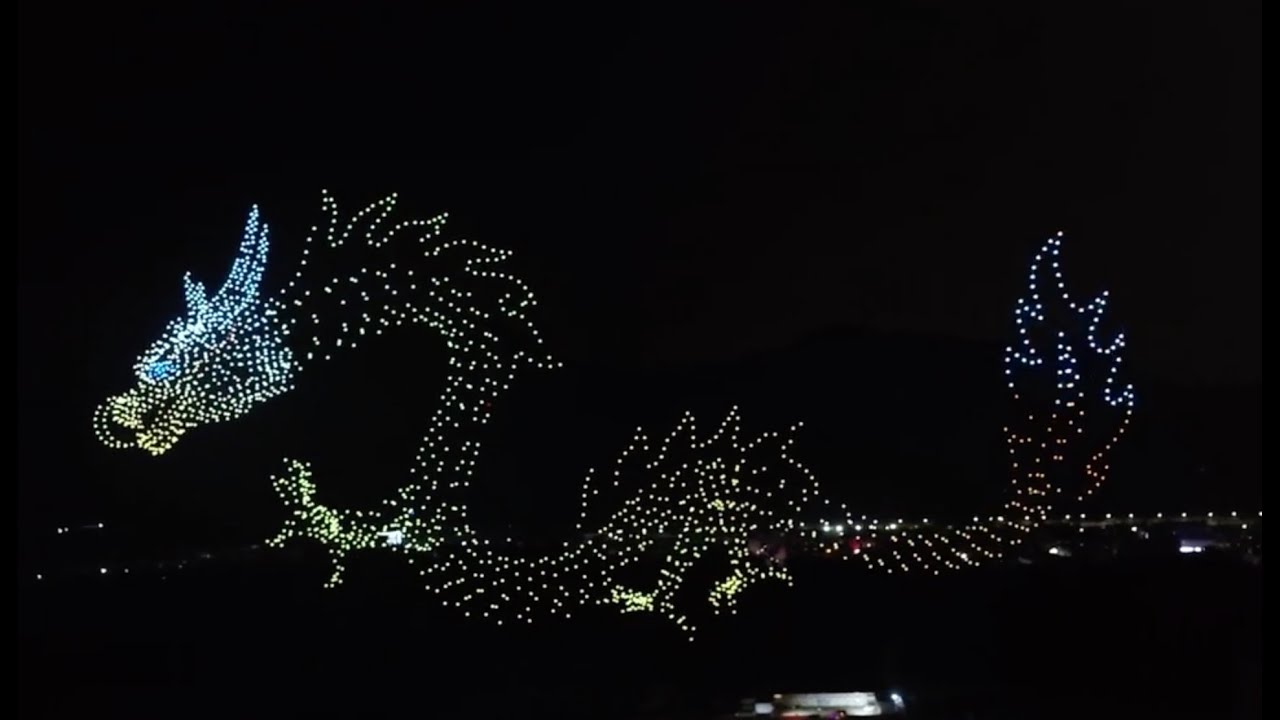 Chinese dragon drone show